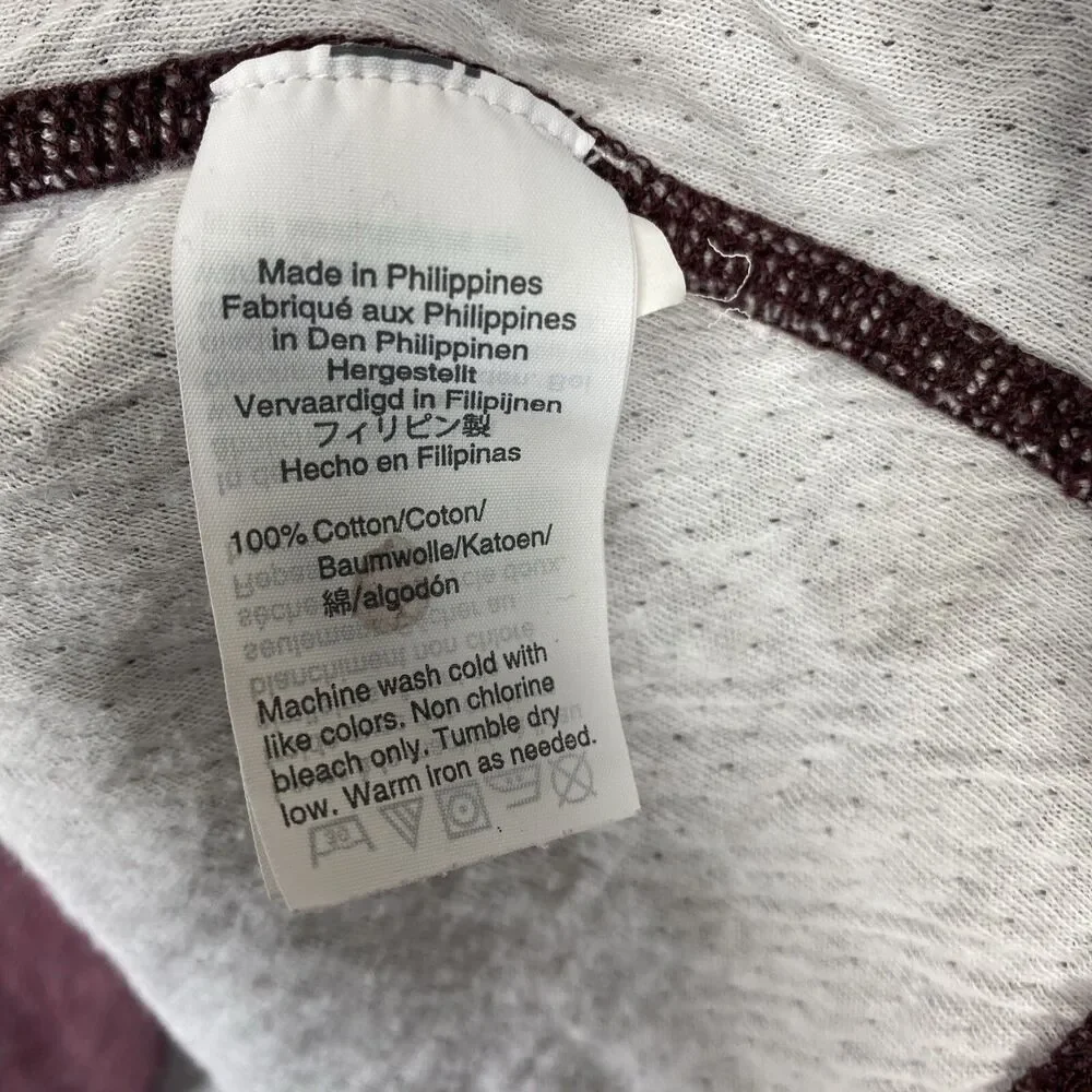 J Crew Sweatshirt Mens Size Small Burgundy 1/4 Zip Mock Neck Pullover Sweater
